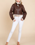 Brown & Beige Mustang Jacket