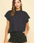 Navy Rollande Cardigan