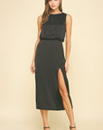 Black Freya Midi Dress