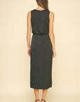Black Freya Midi Dress
