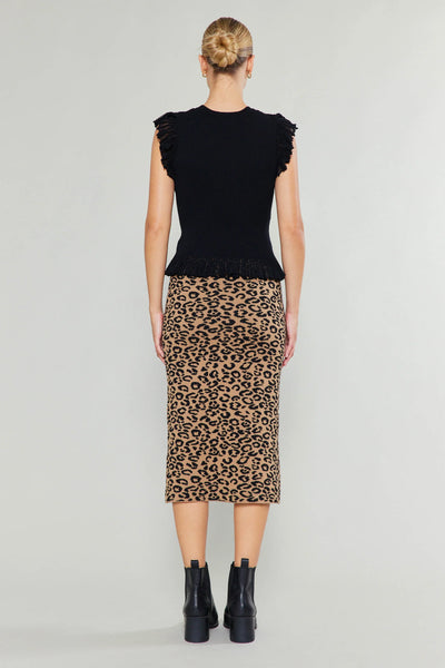 Brown Leopard Andrea Skirt