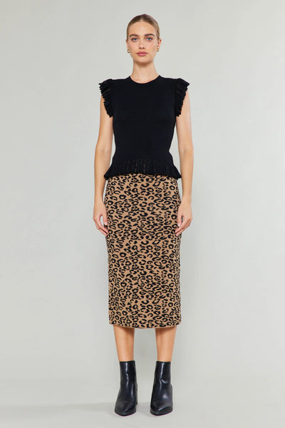 Brown Leopard Andrea Skirt