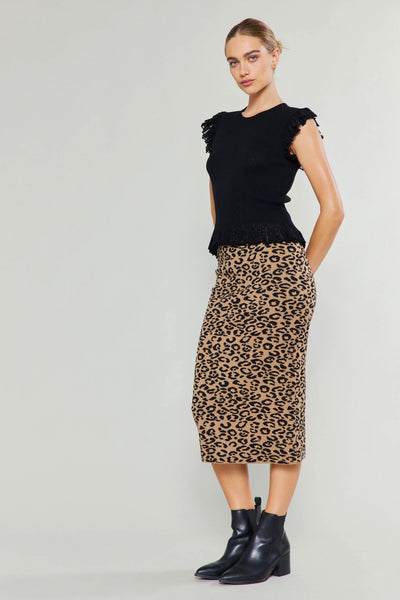 Brown Leopard Andrea Skirt