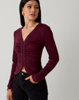 Maroon Veronica Top