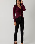 Maroon Veronica Top