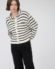 Cream Stripe Christy Cardigan