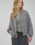 Charcoal Quilted Amaya Jacket