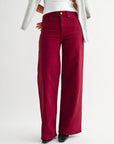 Vintage Dark Cherry HR Palazzo Wide Leg Jean