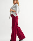 Vintage Dark Cherry HR Palazzo Wide Leg Jean
