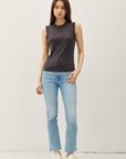 Charcoal Cotton Tank Top