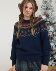 Navy Multi Sweater
