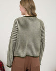 Dark Brown Stripe Sweater