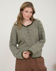 Dark Brown Stripe Sweater