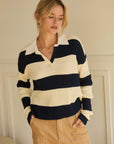 Cream & Navy Jamie Top