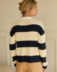 Cream & Navy Jamie Top