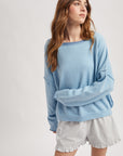 Blue & Navy Annabeth Boat Neck Sweater