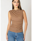 Warm Taupe Cowl Tank