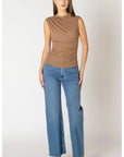 Warm Taupe Cowl Tank