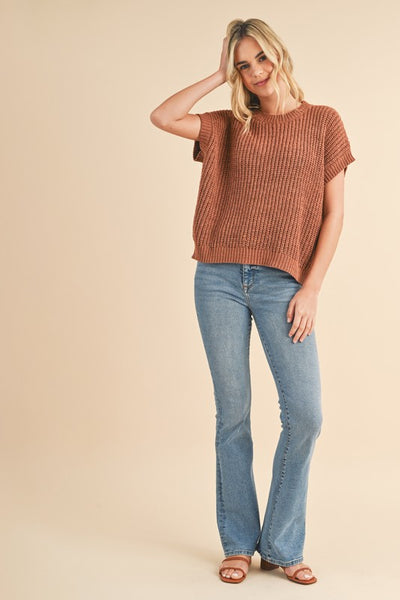 Rust Cameron Sweater Top