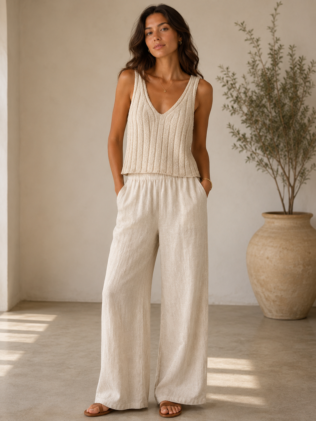 Island Coconut Acadia Sweater Tank