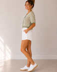 Light Olive Dahlia Top