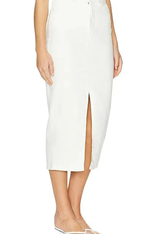 Cloud Slit Front Midi Skirt