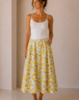 Lemon Print Myria Skirt