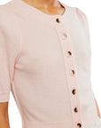 Pale Pink Isla Solid Cardi