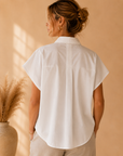 White Lara Button-Up Shirt