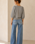 Heather Grey Sofia Ribbed Sweater