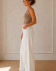 Natural White Paola Wide Leg Denim