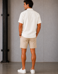 White Oasis Linen Short Sleeve Shirt
