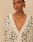 Off-White L0025 Flower Crochet Cardigan