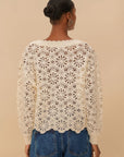 Off-White L0025 Flower Crochet Cardigan
