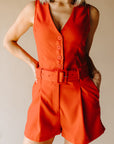 Red Anaela Romper