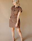 Chocolate Brown Dorie Sleeveless Dress