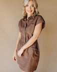 Chocolate Brown Dorie Sleeveless Dress