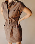 Chocolate Brown Dorie Sleeveless Dress