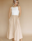 Taupe & Ivory Maxine Dress