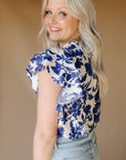 Blue Floral Esme Top
