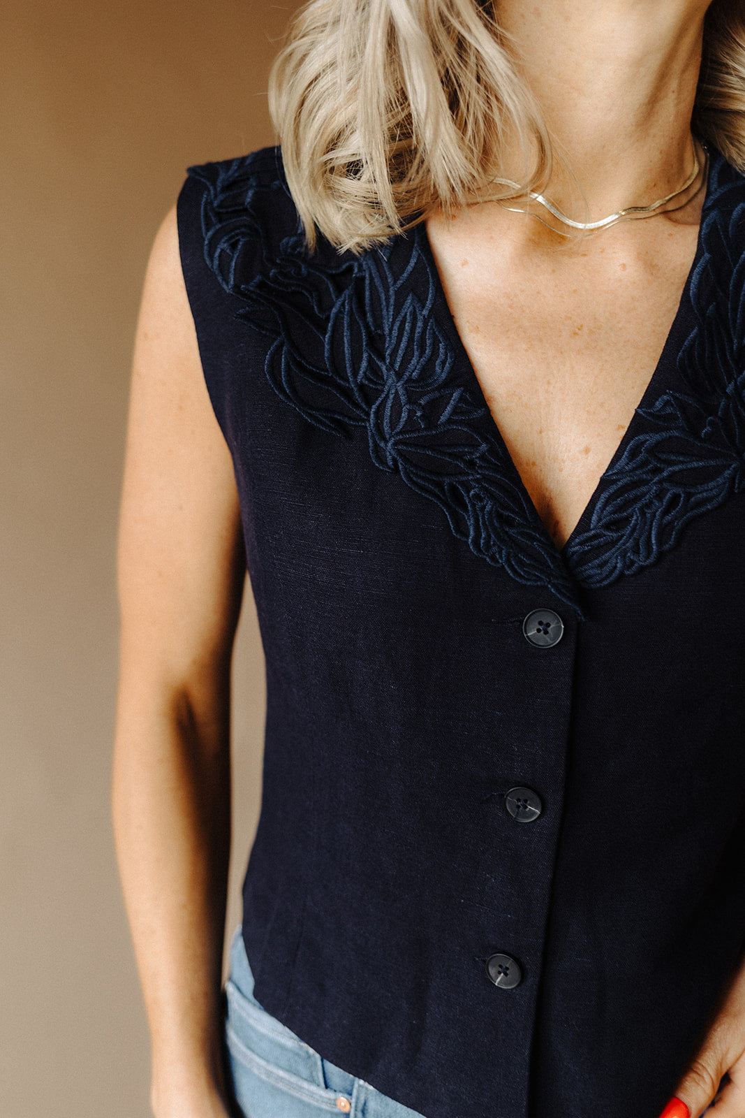 Navy Nicole Vest