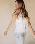 White Beach Queen Top