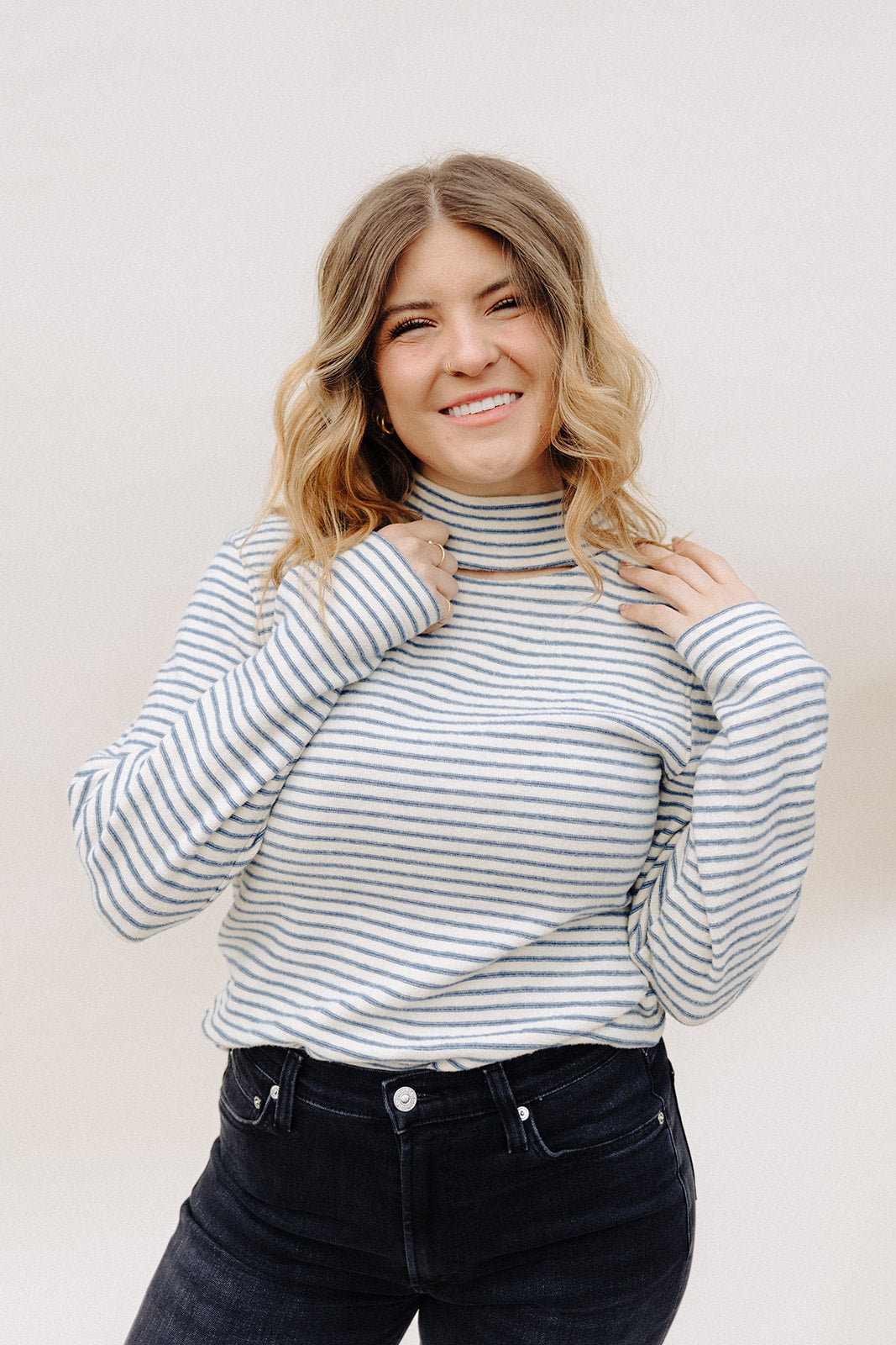 Adriatic Sea Stripe Delphine Sweatshirt