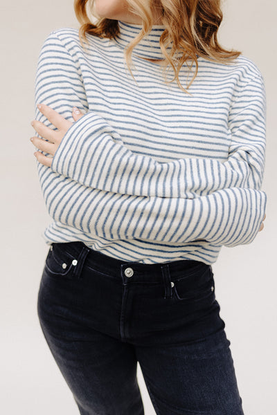 Adriatic Sea Stripe Delphine Sweatshirt