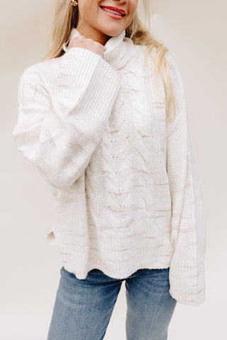 Coco Smoke Multi Feeling Cozy Cable Sweater