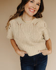 Taupe Cali Crochet Top