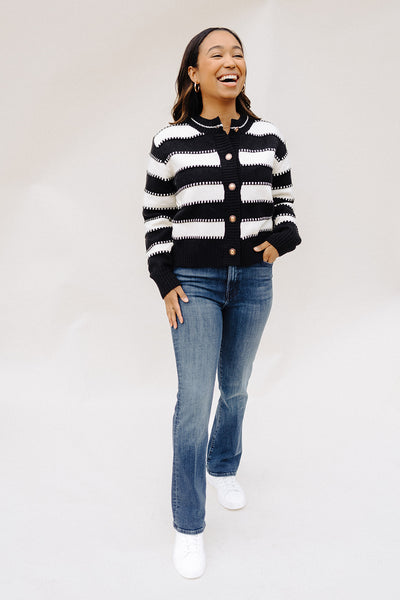 Black & Ivory Sofi Cardigan