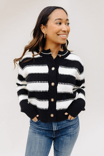 Black & Ivory Sofi Cardigan