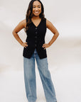 Black Lila Fitted Vest