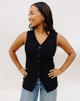 Black Lila Fitted Vest